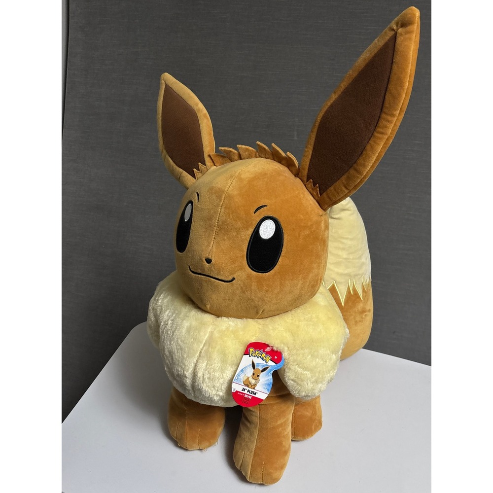 NEW Pokemon Eevee Licensed Plush 24" Jazwares Jumbo Limited Edition Stuffed 2022